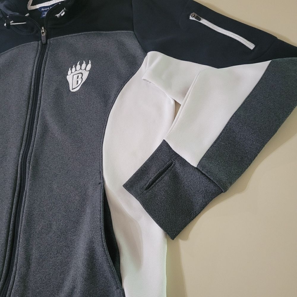 Sport-Tek Ladies Tech Fleece Colorblock Full-Zip Hooded Jacket - Picture 12 of 15